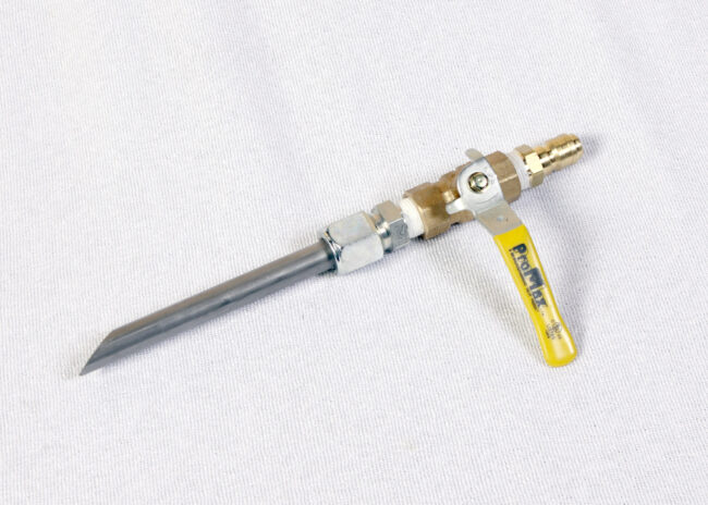 Ball Valve Tire Injector Assembly